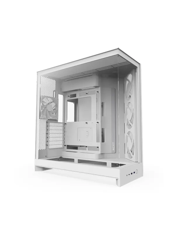 NZXT H9 Flow RGB (2025) - All White - Chassi - Miditower - Vit