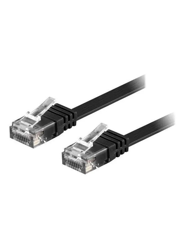 Deltaco patch cable - 10 m - black - Svart - 10m