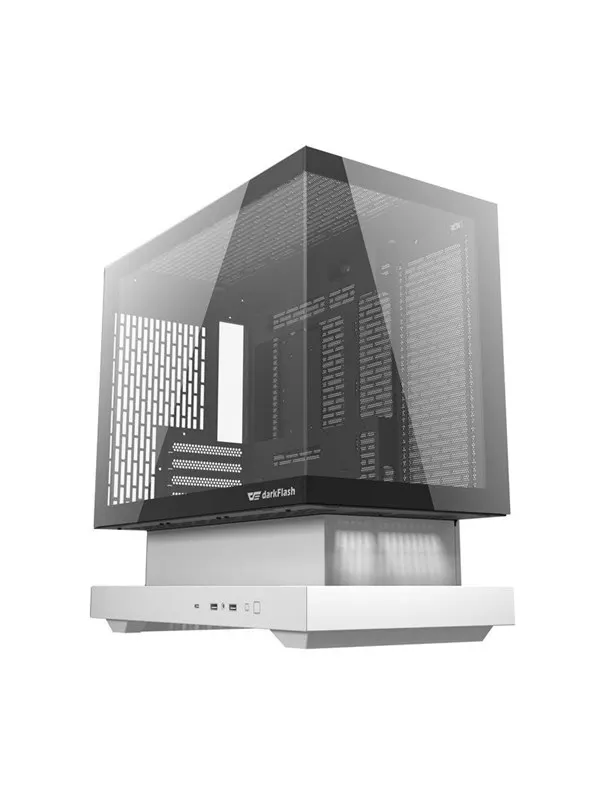Darkflash F1 Computer Case with 6 ARGB Fans - Chassi - Vit