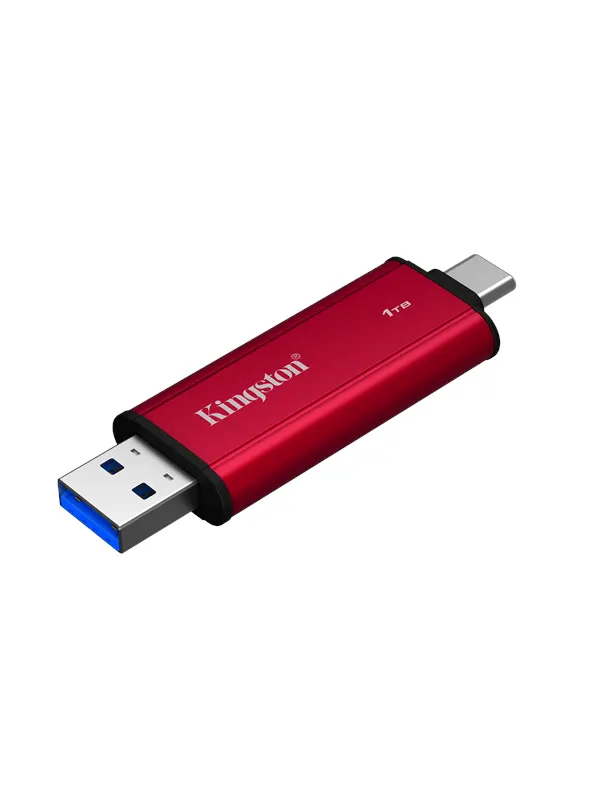 Kingston Dual Portable SSD - 1TB - Extern SSD - Svart - USB 3.2 Gen 2