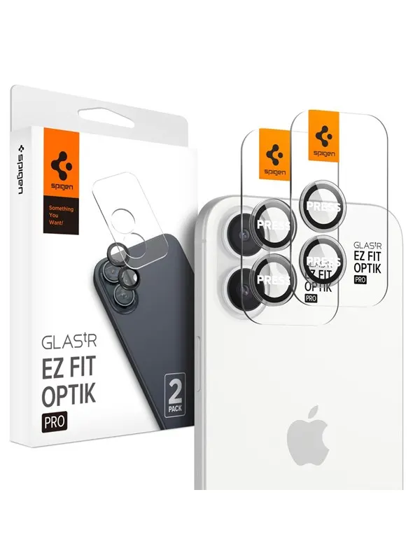 Spigen Glass tR EZ Fit Optik Pro 2 Pack - crystal clear - iPhone 17/16 / 16 Plus
