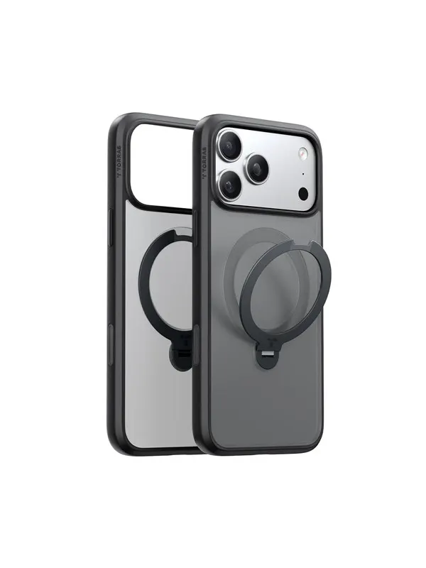 Torras Ostand Q3 Spin - black - iPhone 17 Pro
