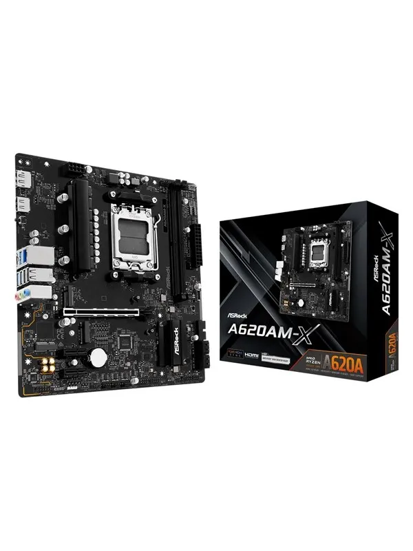 ASRock A620AM-X Moderkort - AMD A620A - AMD AM5 - DDR5 RAM - Micro-ATX