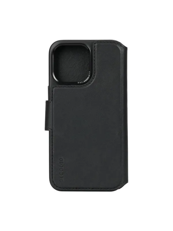 Decoded Leather Detachable Wallet for iPhone 15 Pro Max Black