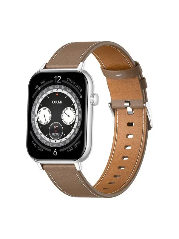 Colmi C28 Smartwatch Brown Leather Strap
