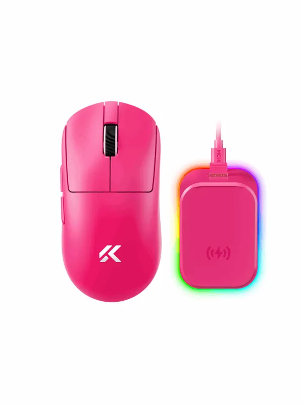 MCHOSE A7 V2 Ultra+ Lightweight Wireless - Gamingmus - Optic - 6 knappar - Röd