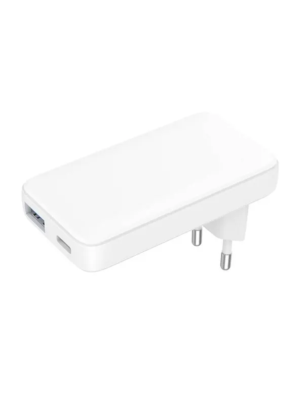 GEAR Charger 220V 1xUSB-C + 1xUSB-A PD/PPS 36W + QC 18W GaN - White