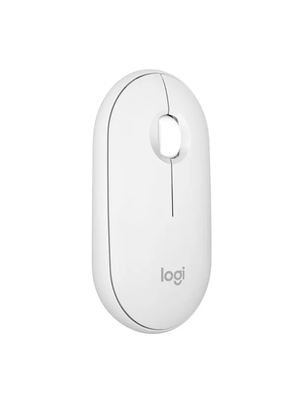 Logitech Pebble Mouse 2 M350s Wireless - Tonal White - Mouse - Optic - 3 knappar - Vit