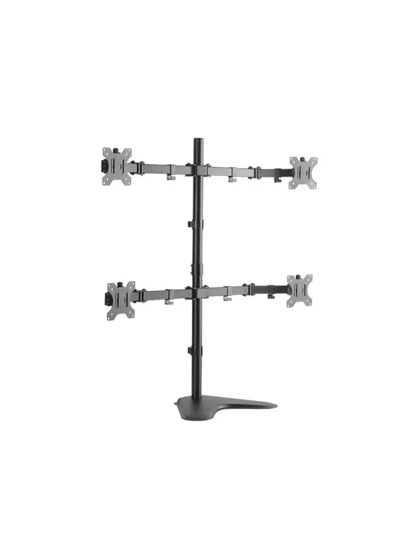 LogiLink Quad monitor stand 13-32" steel arm length: each 460 mm
