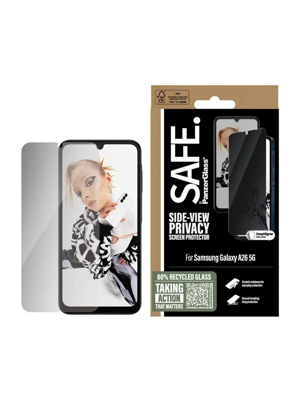 SAFE by PanzerGlass Privacy Screen Protector Samsung Galaxy A26 5G | Ultra-Wide Fit