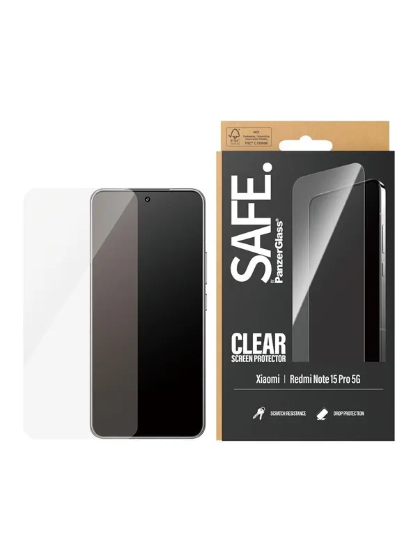 SAFE by PanzerGlass Screen Protector Xiaomi Redmi Note 15 Pro 5G | Ultra-Wide Fit