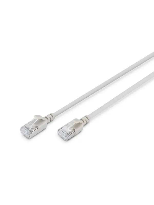 DIGITUS CAT 6A F-FTP Slim Patch Cord - 5m - Grå - 5m