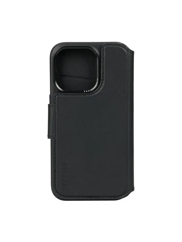 Decoded Leather Detachable Wallet for iPhone 15 Pro Black