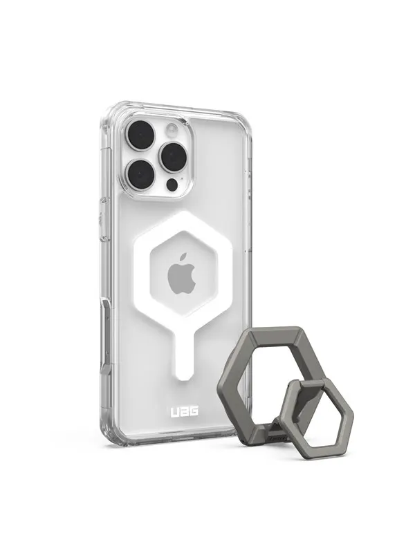 UAG Plyo Magsafe Ice White/Titanium Stand - iPhone 16 Pro Max