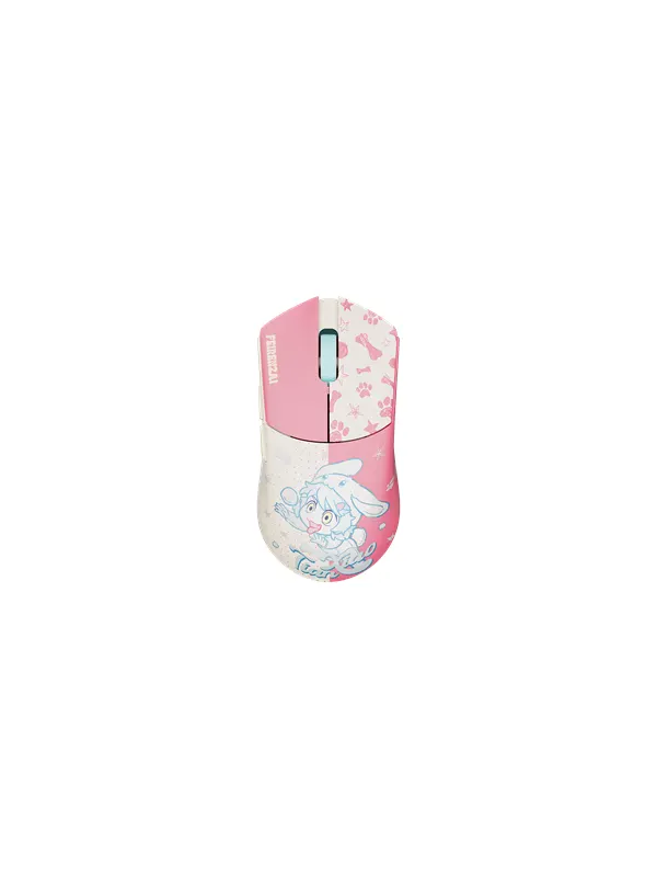 WLMouse BEAST G Max Wireless X FEIRENZAI - Yellow Pink (Limited Edition) - Gamingmus - Optic - 5 knappar - Pink