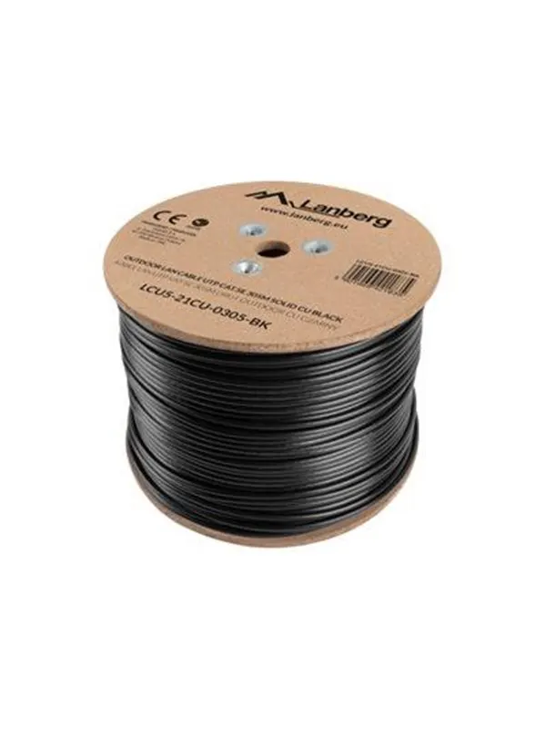 Lanberg bulk cable - 305 m - black - Svart - 305m