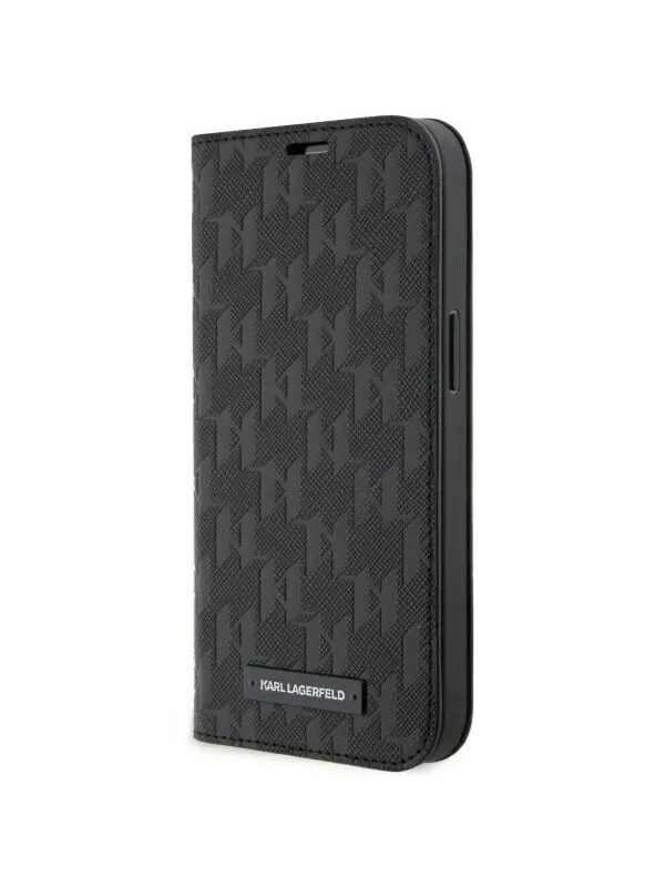 Karl Lagerfeld KLBKP14LSAKLHPK iPhone 14 Pro 6.1" bookcase black/black Saffiano Monogram