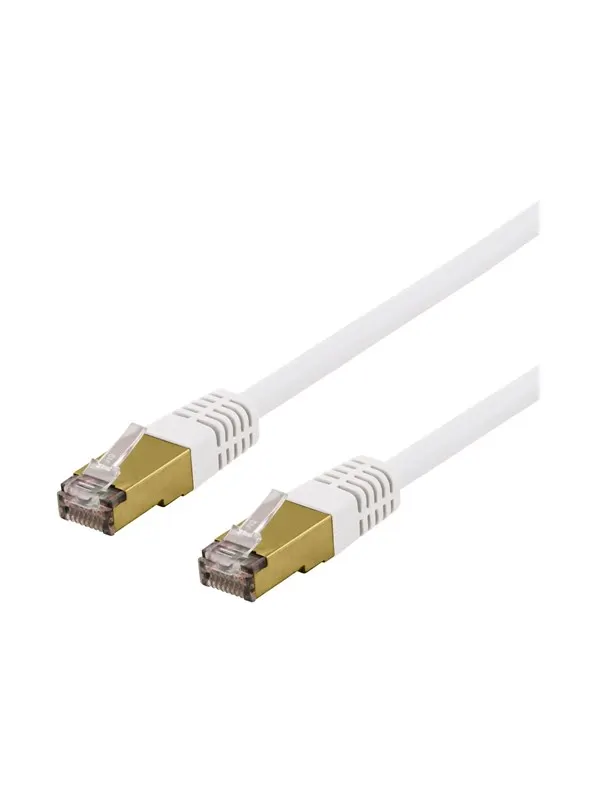 Deltaco SFTP-65VAH - patch cable - 5 m - white - Vit - 5m