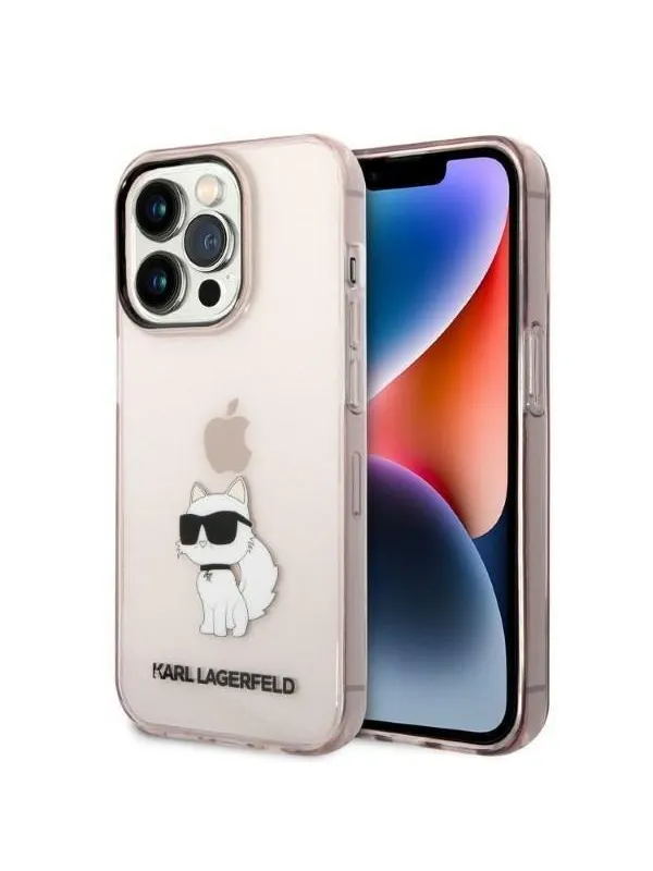 Karl Lagerfeld Ikonik Choupette case for iPhone 14 Pro Max - pink