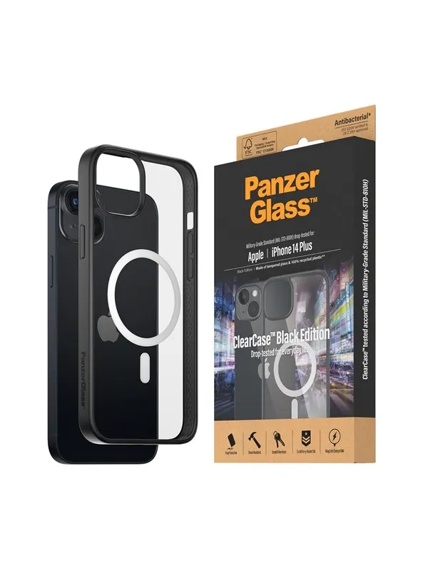 PanzerGlass ClearCase MagSafe Compatible Apple iPhone 14 Plus | Black