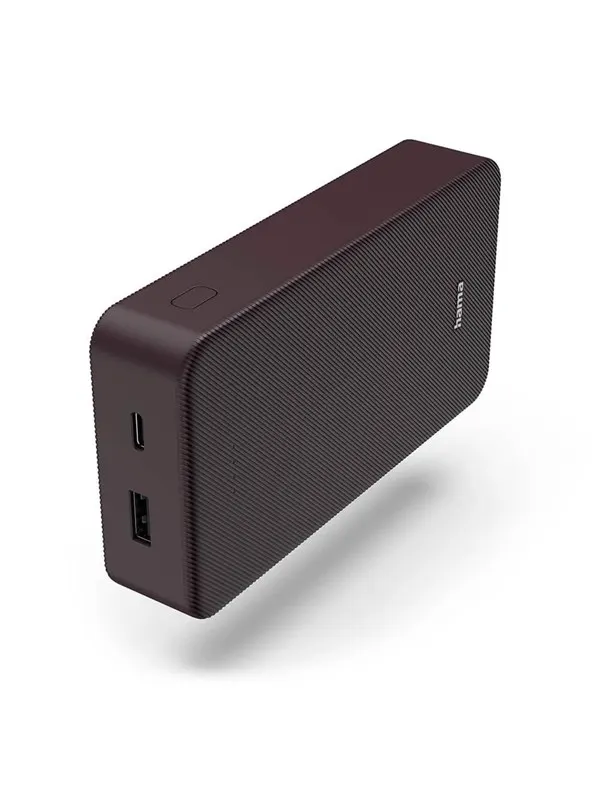 Hama Powerbank Colour 20 20000mAh USB-C+USB-A Plum - 20000 mAh