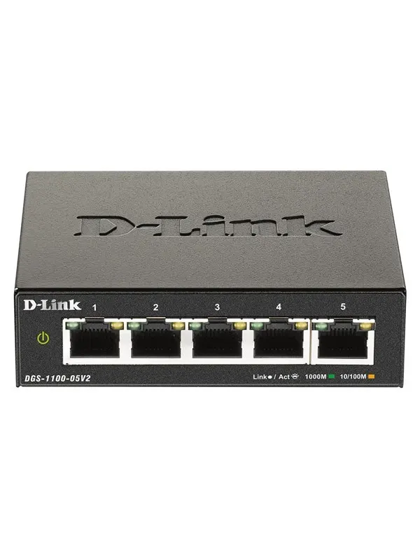 D-Link DGS-1100-05V2 5-Port Gigabit Smart Managed Switch