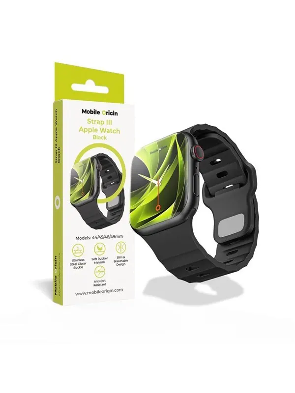 Mobile Origin Strap III - black - Apple Watch 49mm/46mm/45mm/44mm