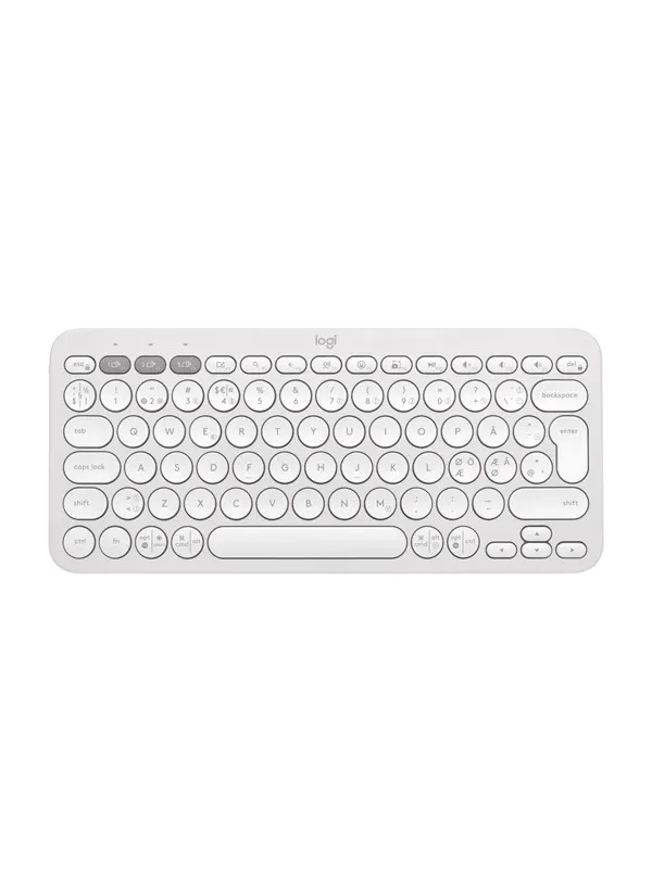 Logitech Pebble Keys 2 K380s Wireless Keyboard - Tonal Off-White - Tangentbord - Nordisk - Vit