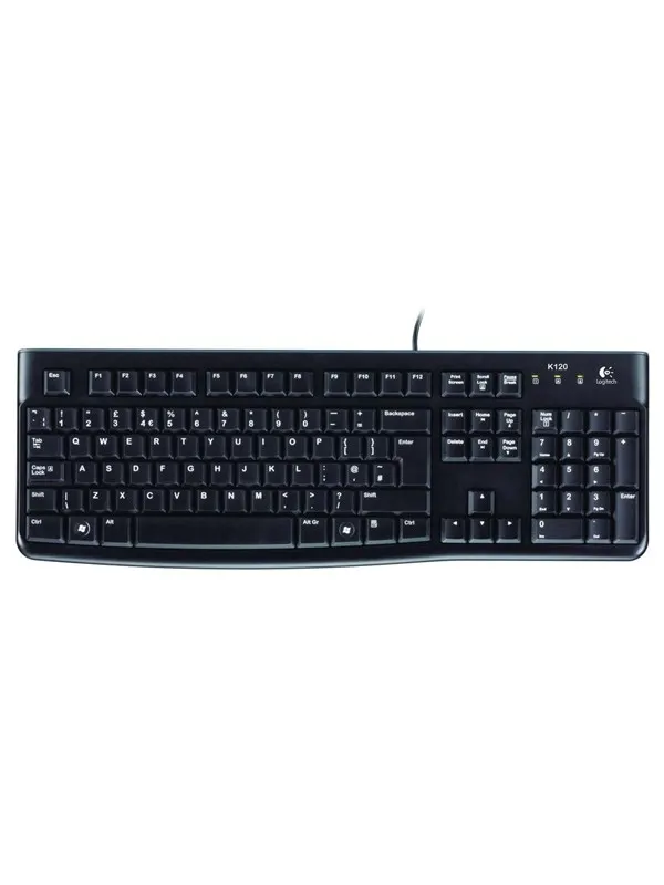 Logitech K120 - tangentbord - US - Tangentbord - Engelska (US) - Svart