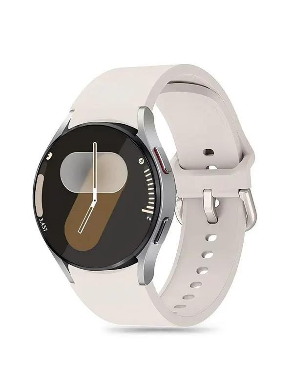Tech-Protect Silicone Strap for Samsung Galaxy Watch 4 / 5 / 5 Pro / 6 / 7 / FE - Beige