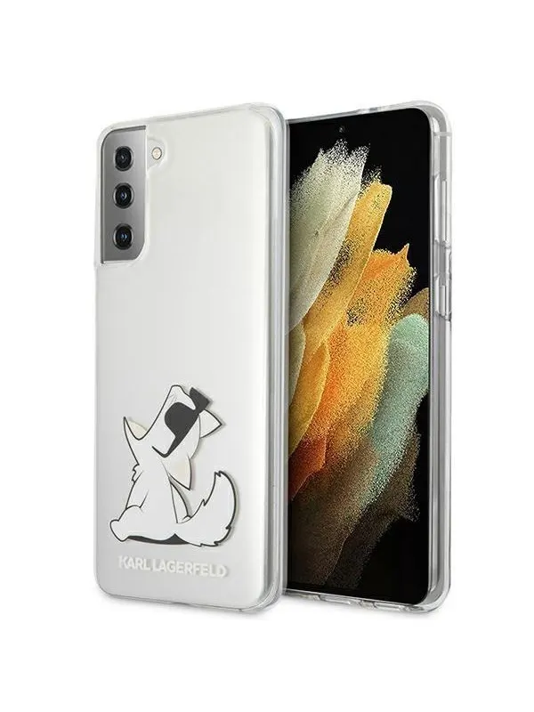 Karl Lagerfeld Choupette Fun Case for Samsung Galaxy S21+ - Transparent