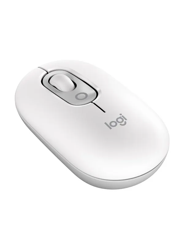 Logitech POP Mouse with Emoji - Off-White - Mouse - Optic - 3 knappar - Vit
