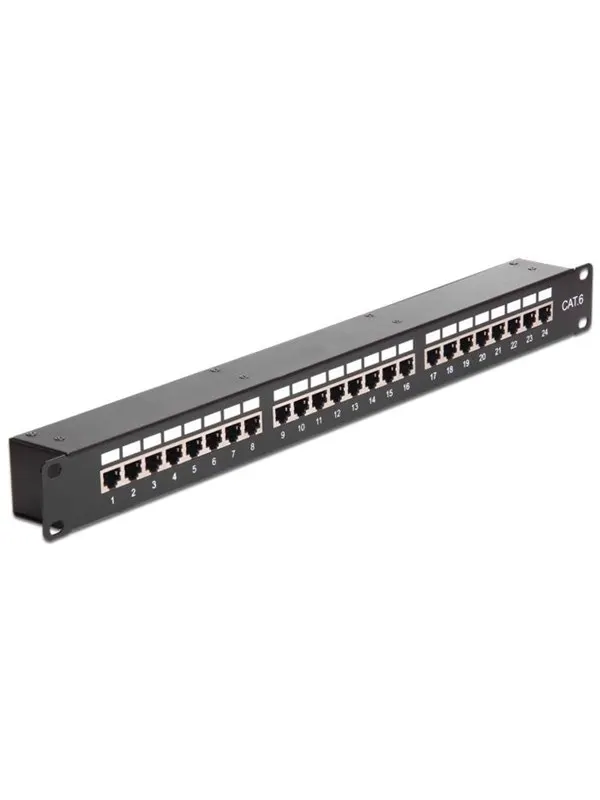 DeLOCK 19" Coupler Patch Panel 24-Port Cat.6