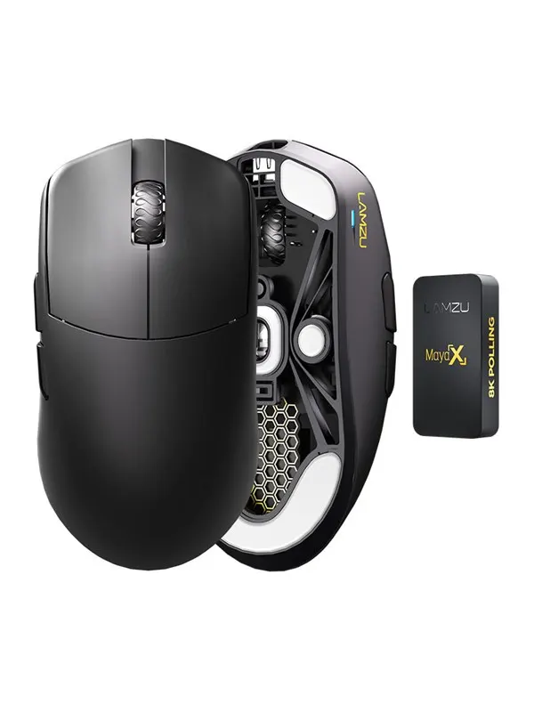 Lamzu Maya X - Gamingmus - Optic - 6 knappar - Svart