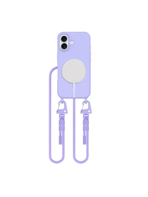 Tech-Protect MagNecklace MagSafe Case with Lanyard for iPhone 16 - Purple