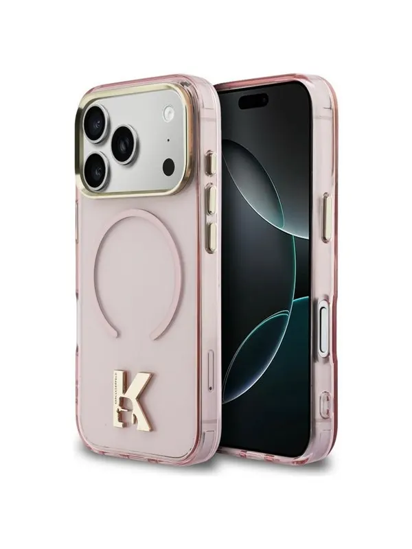 Karl Lagerfeld IML K Head Logo MagSafe Case for iPhone 17 Pro - Pink