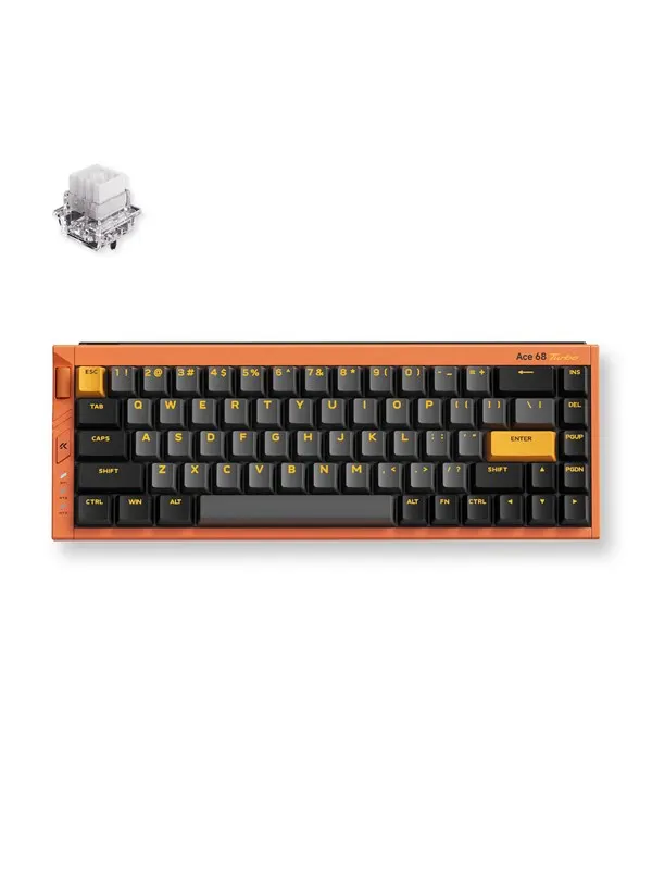 MCHOSE Ace 68 Turbo (Galaxy Orange) - Gaming Keyboard - Utan numpad - Engelska (US) - Orange