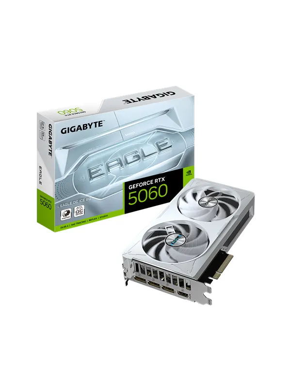 GIGABYTE GeForce RTX 5060 EAGLE OC ICE - 8GB GDDR7 RAM - Grafikkort
