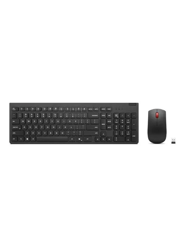 Lenovo Essential Wireless Combo Gen 2 - keyboard and mouse set - QWERTY - Norwegian - black Input Device - Tastatur & Mus set - Norsk - Svart