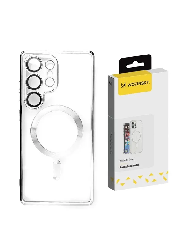 Wozinsky Electroplated Case with Magsafe for Samsung Galaxy S25+ - Silver