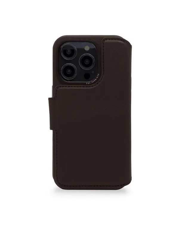 Decoded Leather Detachable Wallet for iPhone 14 Pro Max Brown