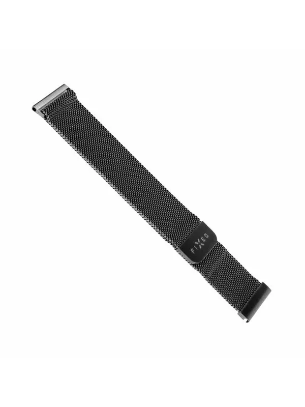 FIXED Mesh metallrem för Smartwatch Universal 20mm Svart