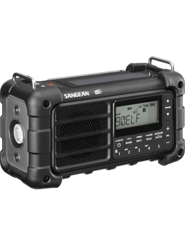 Sangean MMR-99 - Bluetooth - Handcrank - Solar Radio - DAB/DAB+/FM - Mono - Svart