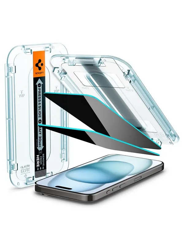 Spigen Glass tR EZ Fit HD Privacy 1 Pack - iPhone 16/15