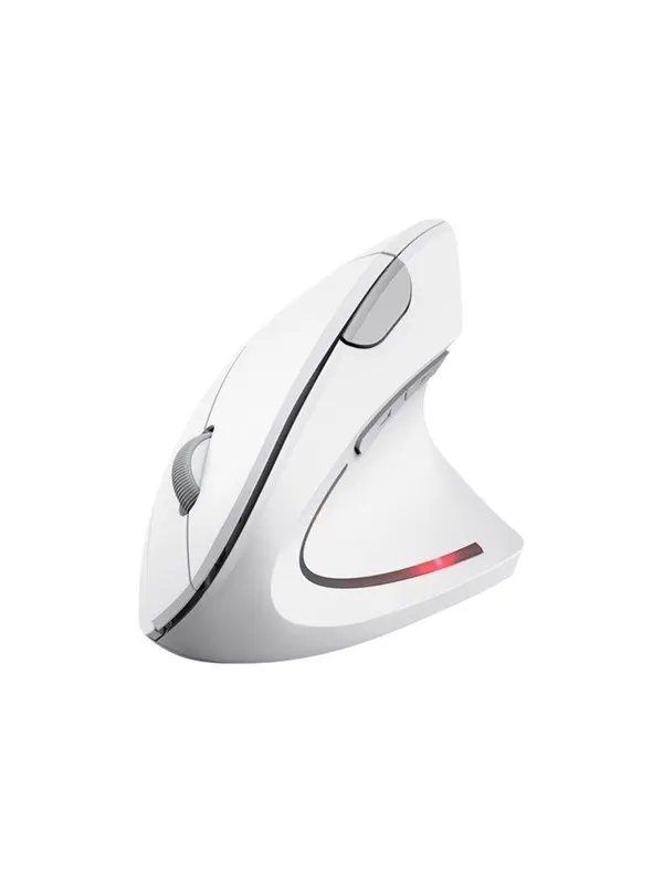 Trust Verto - Vertical mouse - Optic - 6 knappar - Vit