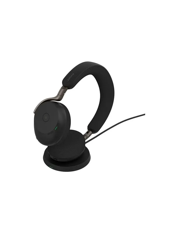 Jabra Evolve3 75 MS Link390a - Black (Incl. Wireless Charging Pad)
