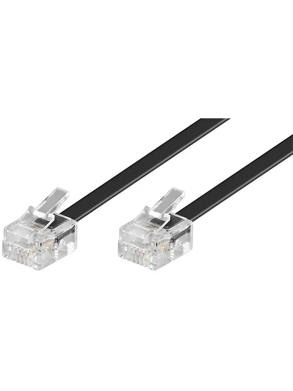 Pro Modular telephone cable - Svart - 10m