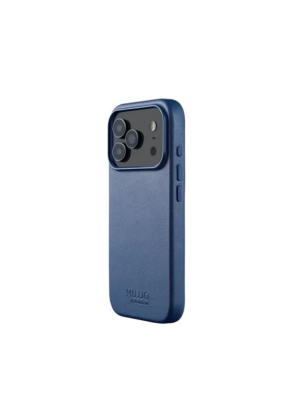 Mujjo Leather Case for iPhone 17 Pro - Monaco Blue