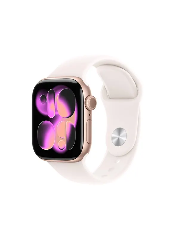 Apple Watch Series 11 GPS + Cellular 42mm Rose Gold Aluminium Case with Light Blush Sport Band - M/L