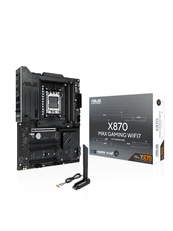 ASUS X870 MAX GAMING WIFI7 Moderkort - AMD X870 - AMD AM5 - DDR5 RAM - ATX